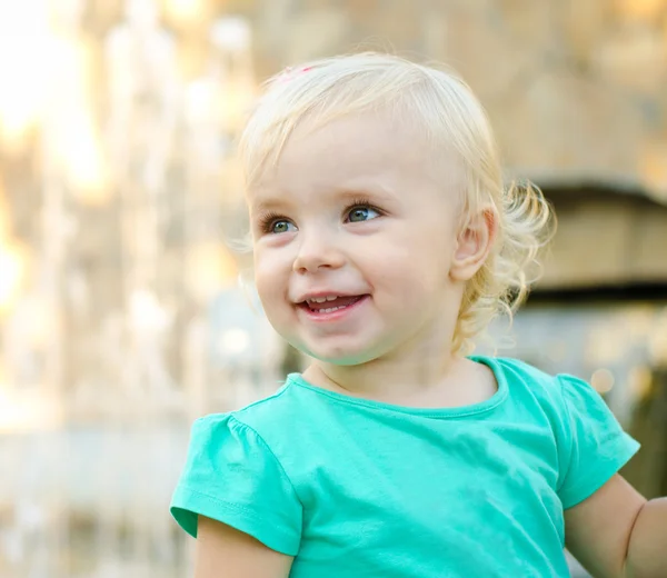 Emotional Little Girl with funny Face Expression — Stock Photo, Image