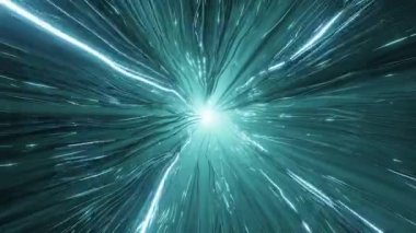 Beyin nöronlarının veya veri transferinin soyut mavi dürtülerinin 3 boyutlu canlandırması.