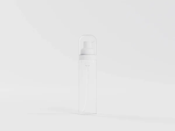 3d conjunto de renderização de garrafas para loção natural, creme ou soro cosmético. Recipientes vazios Mockup de produtos de autocuidado — Fotografia de Stock