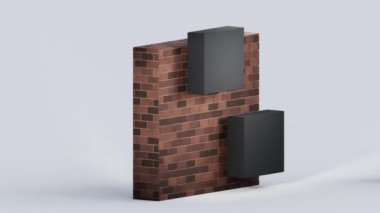 3 boyutlu duvar yalıtımı. Enerji tasarrufu için termal materyaller. Yüksek kaliteli FullHD görüntüler