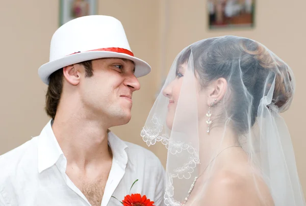 Boda los recién casados con velas — Foto de Stock