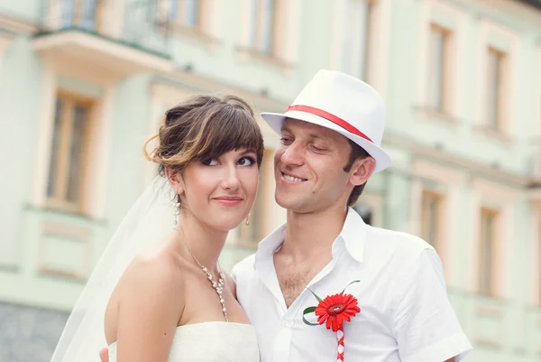 Foto de casamento lindo par — Fotografia de Stock