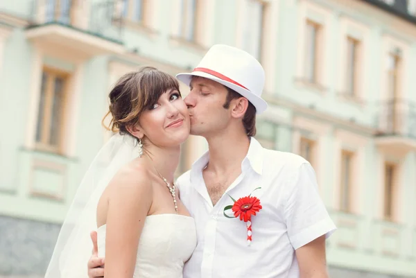 Foto de casamento lindo par — Fotografia de Stock