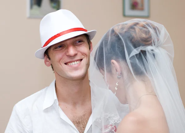 Hermosa foto de boda par —  Fotos de Stock