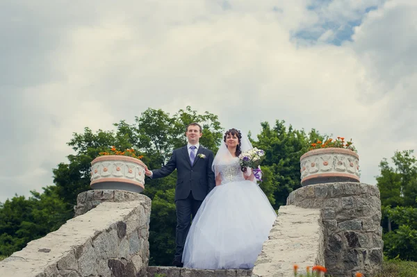 Caminhada de recém-casados — Fotografia de Stock