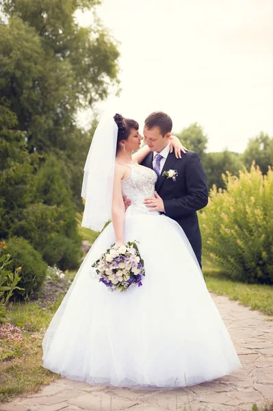 Caminhada de recém-casados — Fotografia de Stock