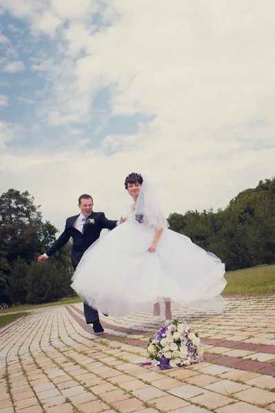 Caminata de recién casados —  Fotos de Stock