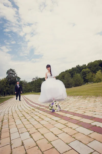 Caminata de recién casados —  Fotos de Stock