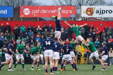 20 Mart 2022, Cork, İrlanda: İrlanda (59) ile İskoçya (5) arasında oynanan 20 Yaş Altı Ulusun Altında karşılaşma. 