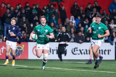 20 Mart 2022, Cork, İrlanda: İrlanda (59) ile İskoçya (5) arasında oynanan 20 Yaş Altı Ulusun Altında karşılaşma. 