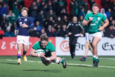 20 Mart 2022, Cork, İrlanda: İrlanda (59) ile İskoçya (5) arasında oynanan 20 Yaş Altı Ulusun Altında karşılaşma. 