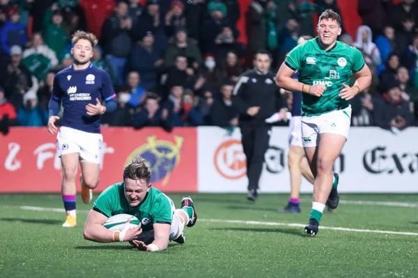 20 Mart 2022, Cork, İrlanda: İrlanda (59) ile İskoçya (5) arasında oynanan 20 Yaş Altı Ulusun Altında karşılaşma. 