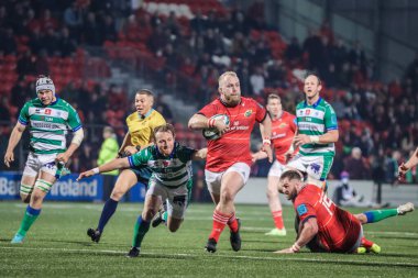 25 Mart 2022, Cork, İrlanda - Jeremy Loughman United Rugby Şampiyonası maçında Munster (51) ve Benetton (22))