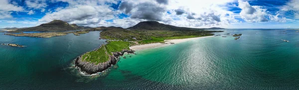 Glassilaun Beach Ein Weißer Sandstrand Zwischen Renvyle Und Killary Bay — Stockfoto