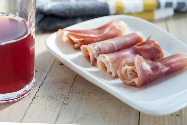 Plato de jamón curado — Foto de Stock