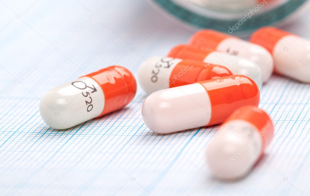 Macro shot of Viagra pills