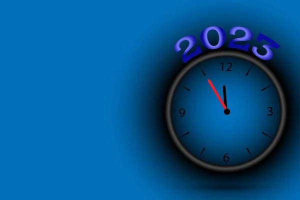 2023 New Year Wall Clock — стоковое фото