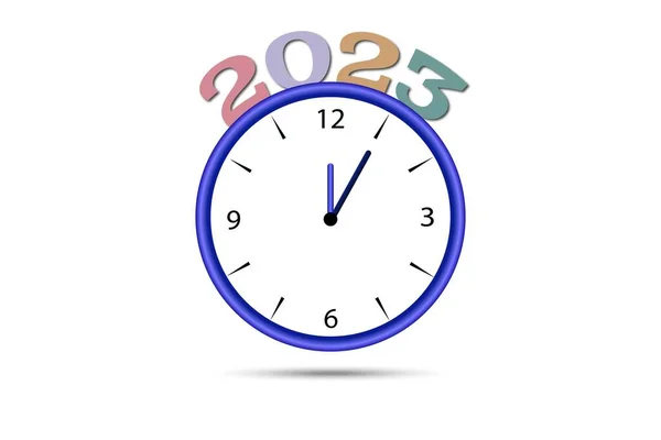 2023 New Year Wall Clock — Stok fotoğraf