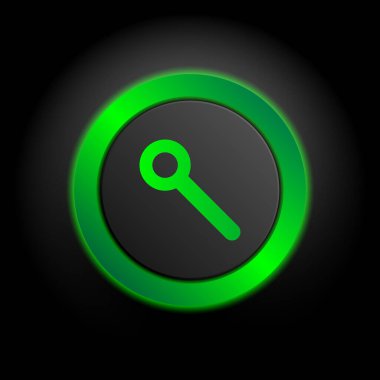 Çokluortam web simgesi, yeşil düğmede arama simgesi