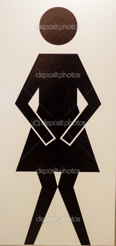 Bathroom logo on wall