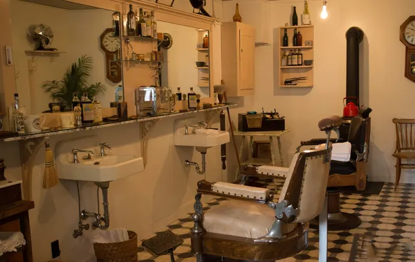 Régi időben barbershop — Stock Fotó