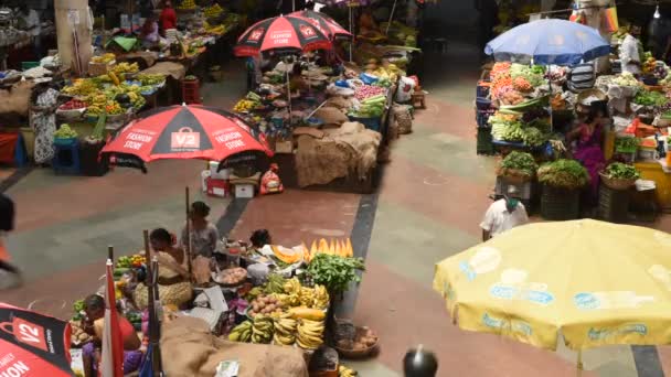 Panaji Goa Hindistan Ağustos 2021 Hint Meyve Sebze Satıcıları Ürünlerini — Stok video