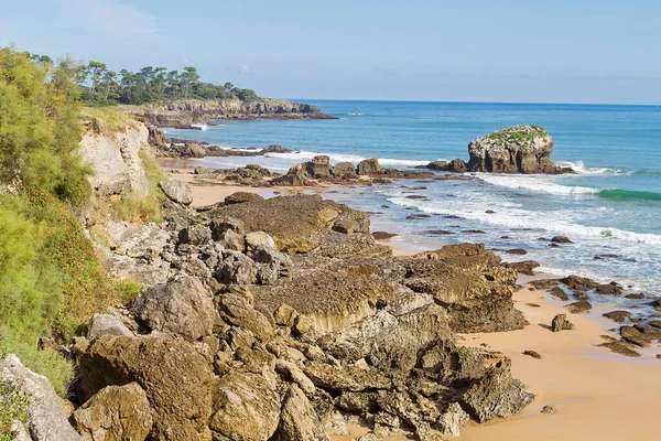 stock image Coastal area of Noja town in Cantabria, Spain