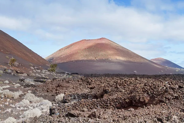 Volcanic landscape in the Timanfaya area on the island of Lanzarote