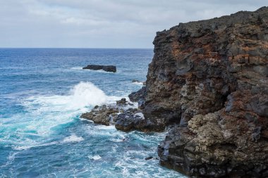 Lanzarote 'deki El Golfo belediyesinde Timanfaya doğal parkının alanı
