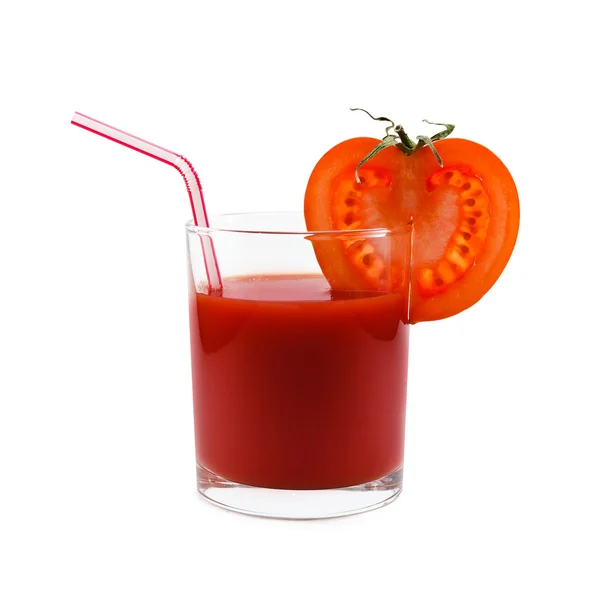 Glas Tomatensaft — Stockfoto