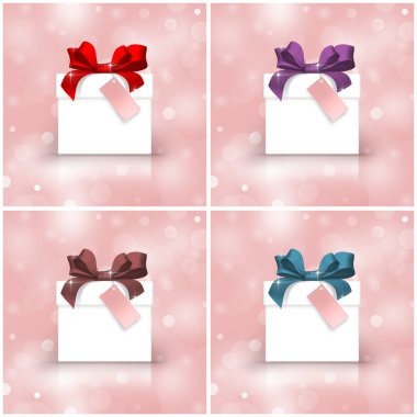 hediye kutuları renkli şeritler