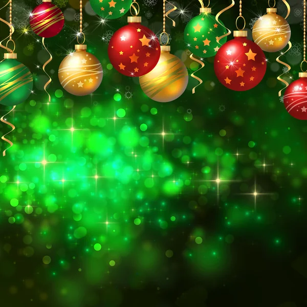 Christmas background with baubles — Stock Photo, Image