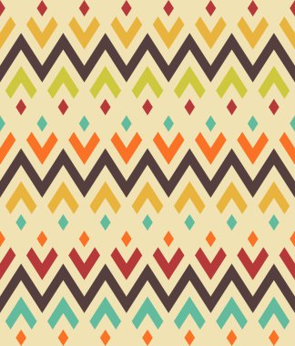 Dikişsiz vektör etnik zikzak desen