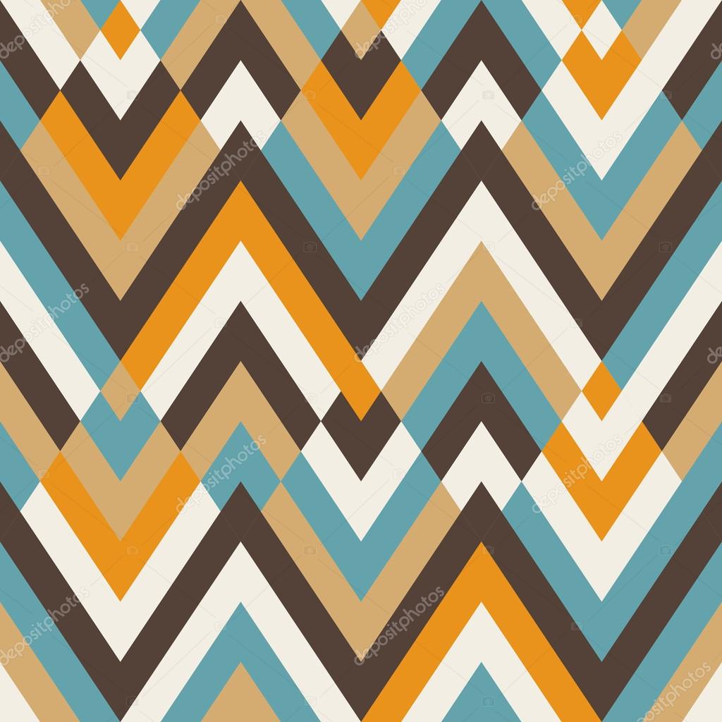 Seamless ethnic zigzag pattern background