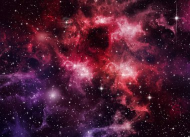 Bir alan galaksinin, koyu arka plan yıldızları ile atmosfer