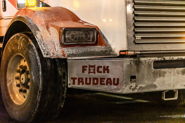 Протест колонны свободы водителей грузовиков Канады