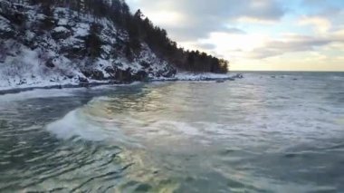 Saint Anne des Monts sahil şeridi İHA ile