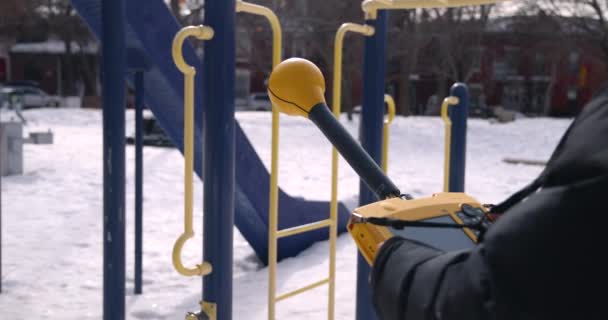 Circa Eptember 2020 Narda Srm 3006 Ile Şehirdeki Çocuk Parkında — Stok video