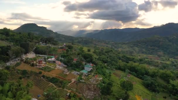 Aerial View Sirao Pictorial Garden Botanical Gardens Tourist Attraction Cebu — Vídeo de stock