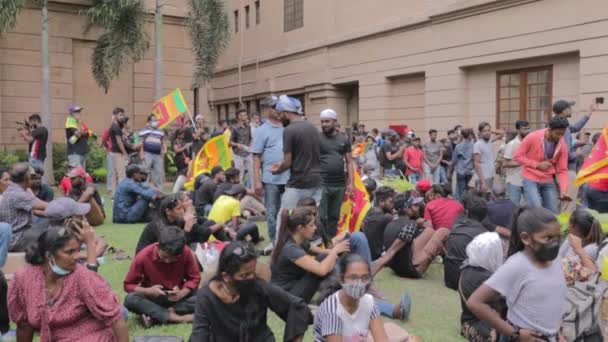 Colombo Sri Lanka 9Th July 2022 Camera Panning Grounds Presidential — Video