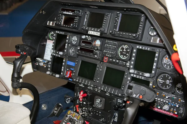 Helikopter dashboard. Agusta westland Stok Resim