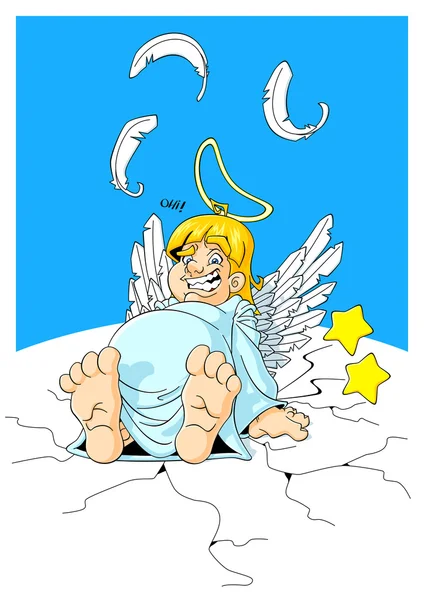 Plump angel — Stock Vector