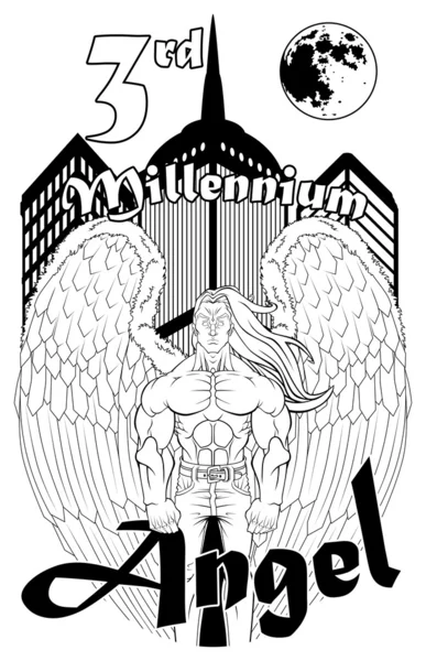 Third millennium angel — Stock Vector