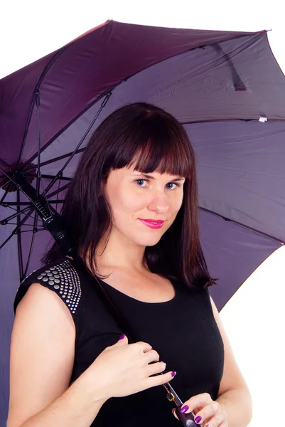 Uma menina bonita com guarda-chuva — Fotografia de Stock