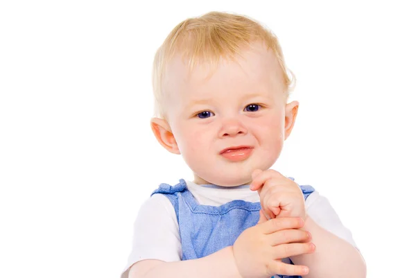 Baby smiles at the camera — Stock Photo, Image