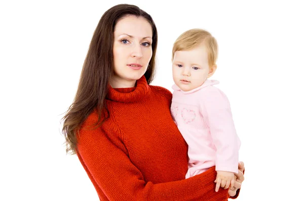 Maman et le petit bébé, une famille heureuse — Photo