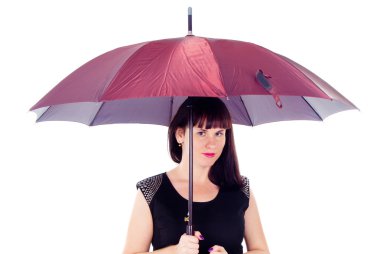 güzel kızın şemsiyesi altında