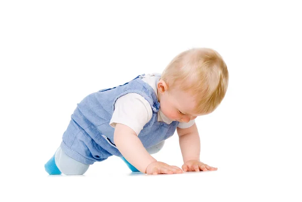 Bonito bebé aprende a gatear —  Fotos de Stock