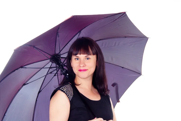Uma menina bonita com guarda-chuva — Fotografia de Stock