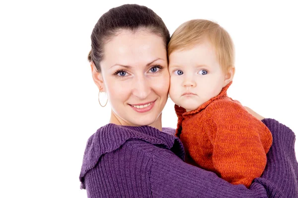 My mother holding the baby in her arms — Stock Photo, Image